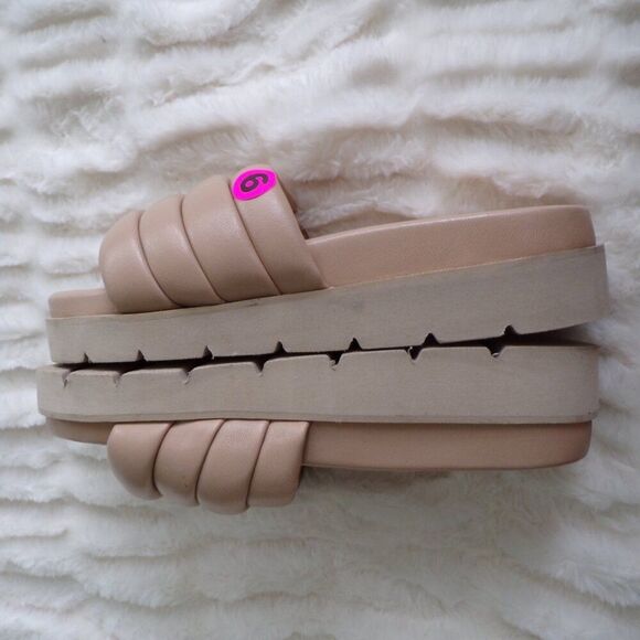 Seychelles Low Key  leather platform slides sandals 9 - Picture 9 of 10